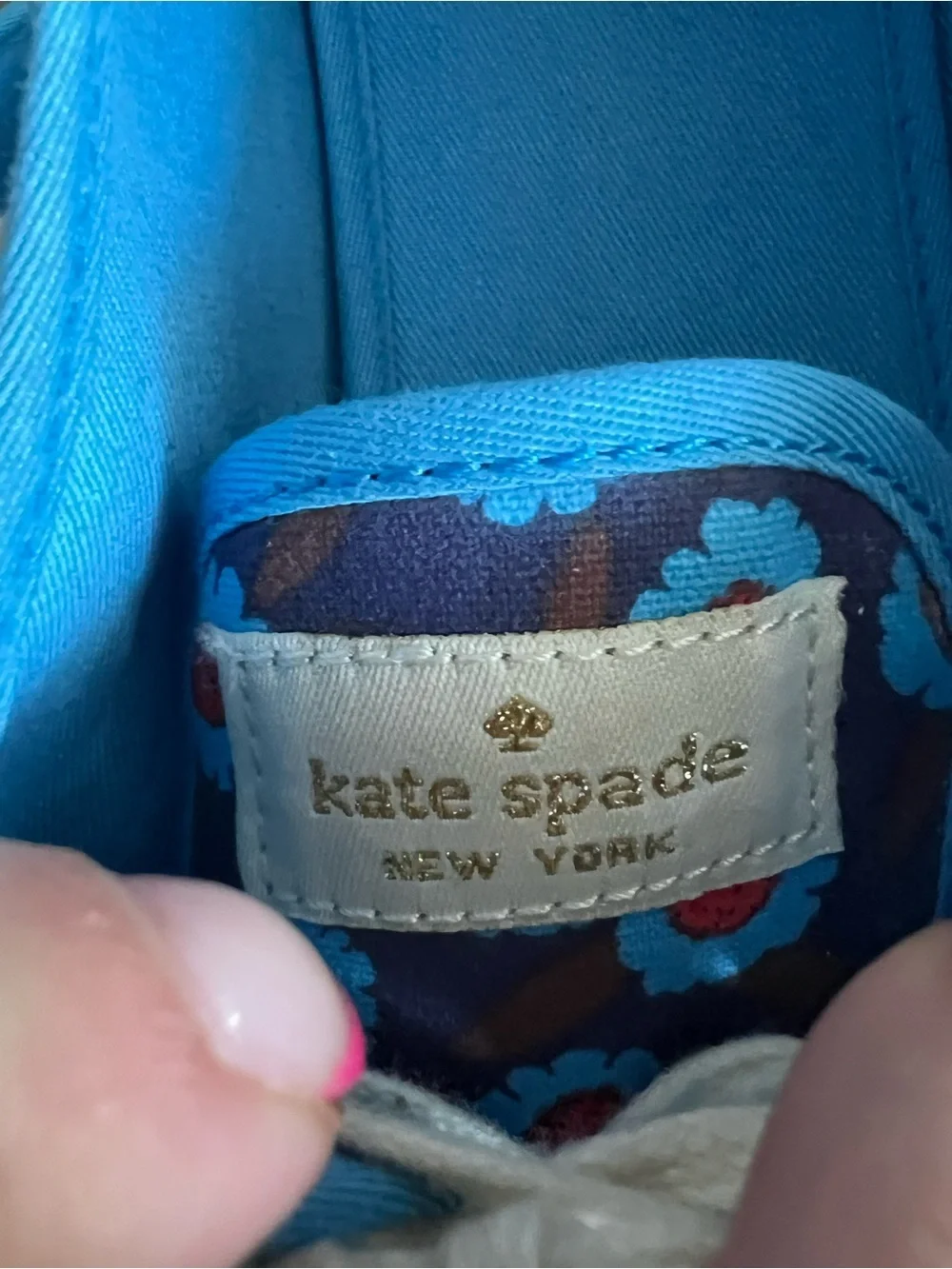 Keds Kate Spade Blue Peacock Floral Low Top Lace Up Sneakers Preppy W 10